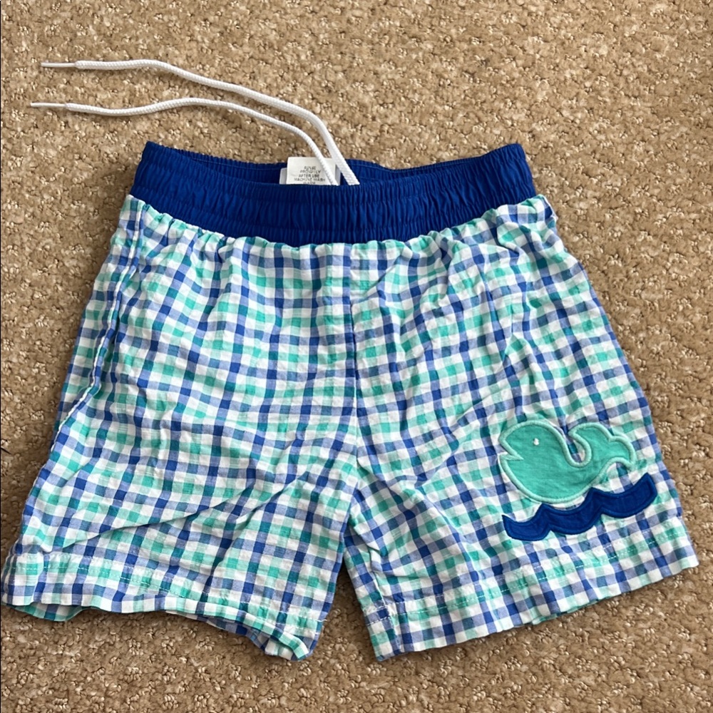 Florence Eiseman Blue and Green Checkered Shorts
